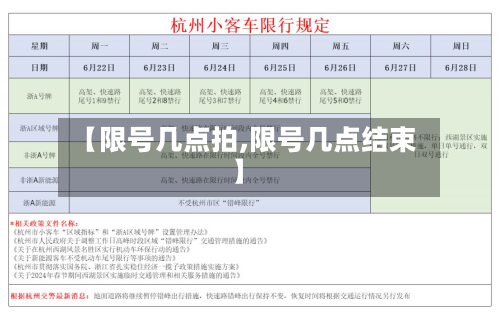 【限号几点拍,限号几点结束】
