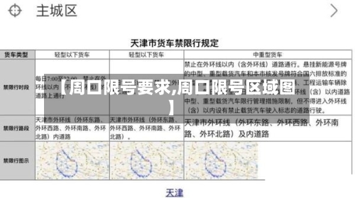 【周口限号要求,周口限号区域图】-第3张图片