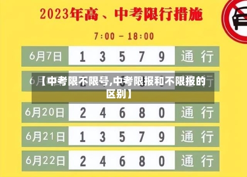 【中考限不限号,中考限报和不限报的区别】-第2张图片