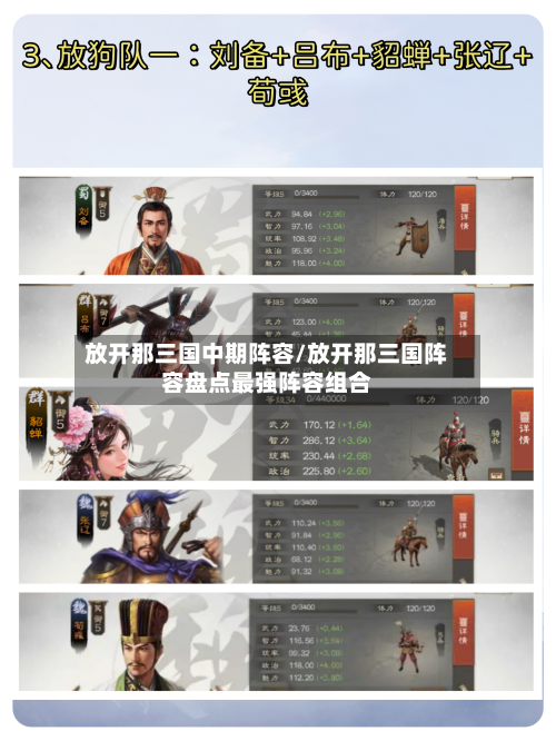 放开那三国中期阵容/放开那三国阵容盘点最强阵容组合-第2张图片
