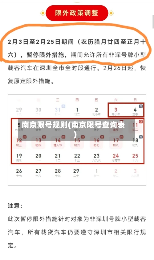 南京限号规则(南京限号查询表)