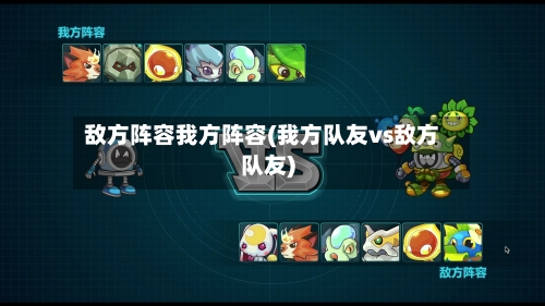 敌方阵容我方阵容(我方队友vs敌方队友)