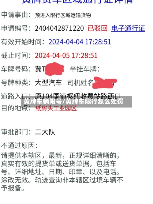 黄牌车辆限号/黄牌车限行怎么处罚-第2张图片