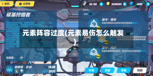 元素阵容过度(元素易伤怎么触发)