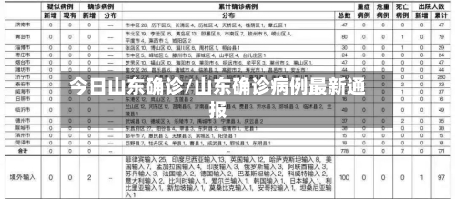 今日山东确诊/山东确诊病例最新通报-第3张图片