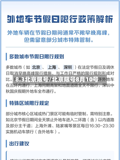 8.3北京限号/北京限号8月10号