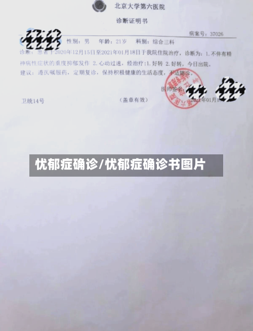 忧郁症确诊/忧郁症确诊书图片-第2张图片