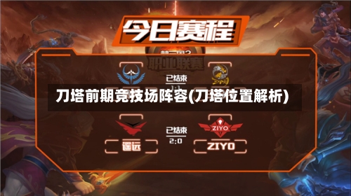 刀塔前期竞技场阵容(刀塔位置解析)