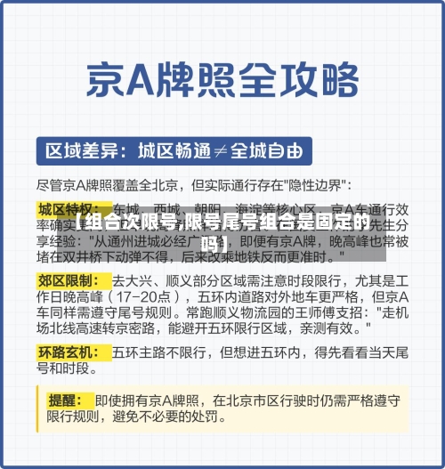 【组合次限号,限号尾号组合是固定的吗】