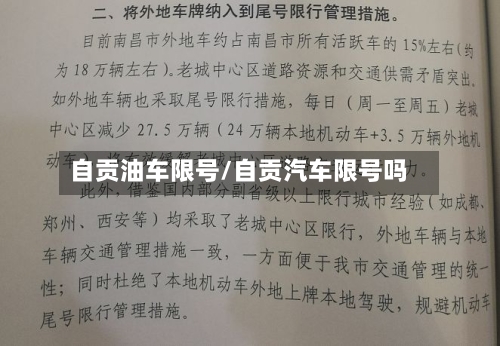 自贡油车限号/自贡汽车限号吗-第3张图片
