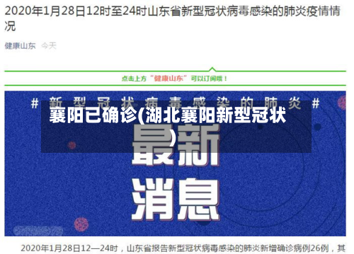 襄阳已确诊(湖北襄阳新型冠状)