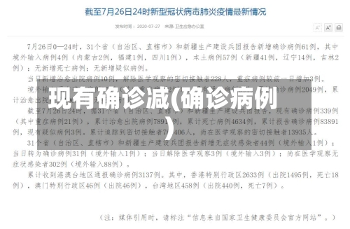 现有确诊减(确诊病例)