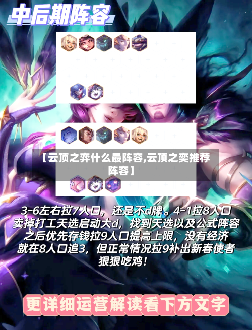 【云顶之弈什么最阵容,云顶之奕推荐阵容】
