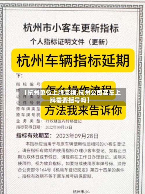 【杭州单位上牌流程,杭州公司买车上牌需要摇号吗】