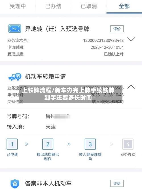 上铁牌流程/新车办完上牌手续铁牌到手还要多长时间