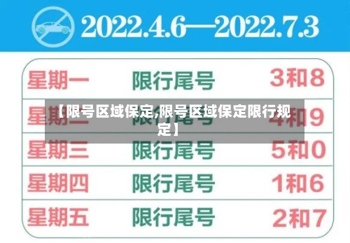 【限号区域保定,限号区域保定限行规定】-第2张图片