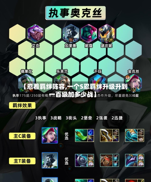 【忍着羁绊阵容,一个S忍羁绊升级升到一百级加多少战】-第2张图片