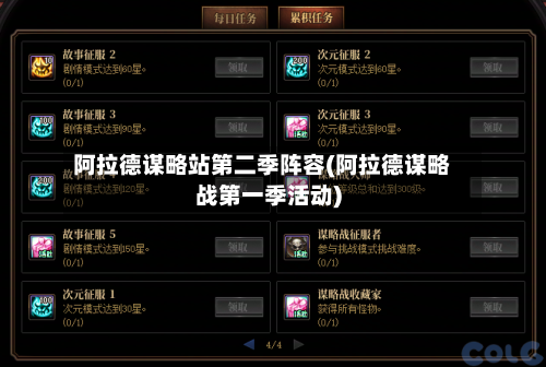 阿拉德谋略站第二季阵容(阿拉德谋略战第一季活动)