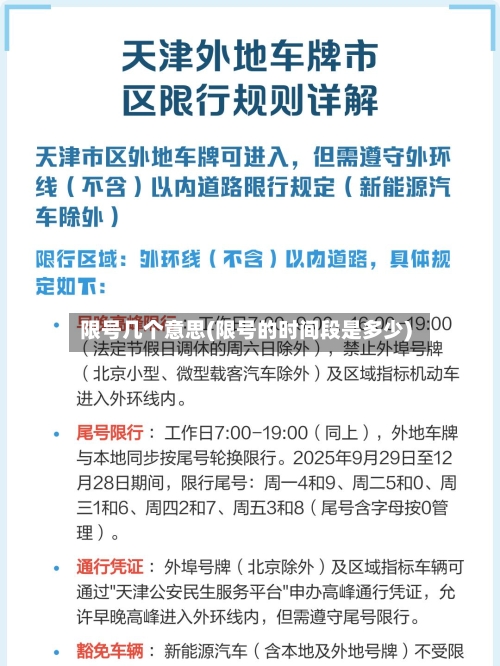 限号几个意思(限号的时间段是多少)-第3张图片