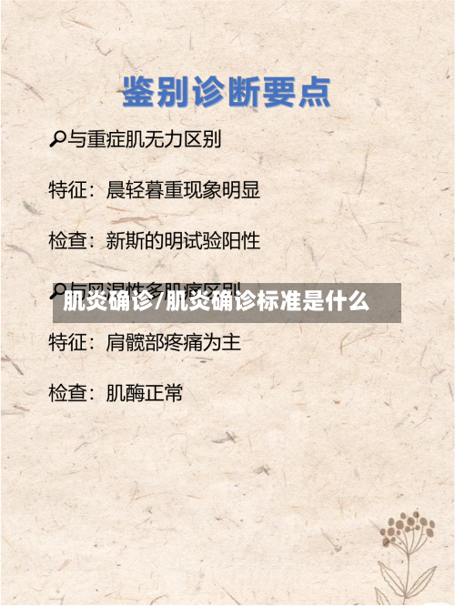 肌炎确诊/肌炎确诊标准是什么-第3张图片