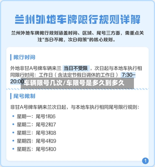 车辆限号几次/车限号是多久到多久
