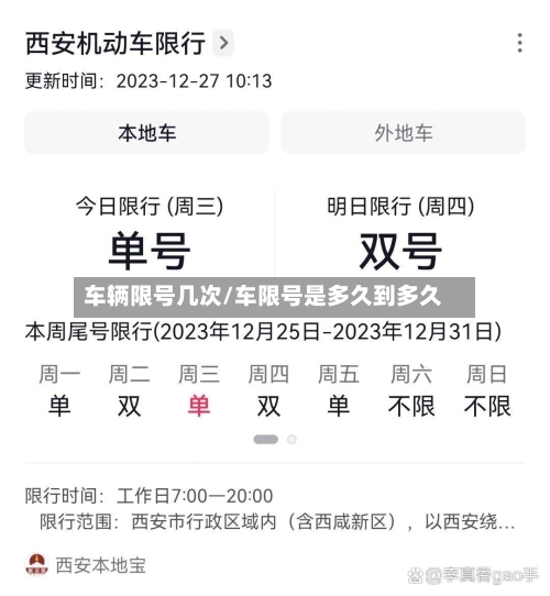 车辆限号几次/车限号是多久到多久-第2张图片