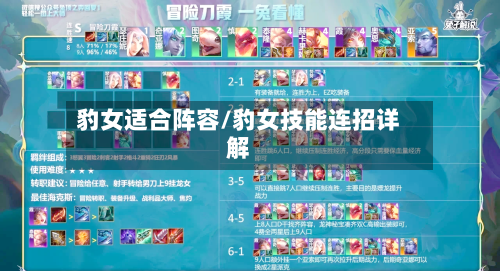 豹女适合阵容/豹女技能连招详解
