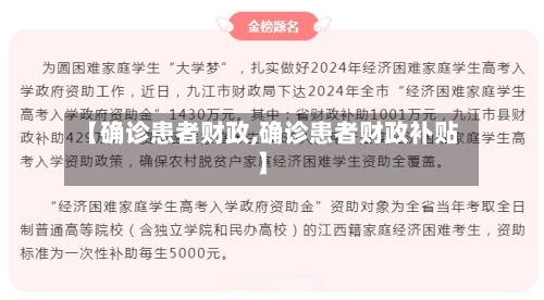 【确诊患者财政,确诊患者财政补贴】