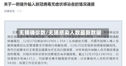 无锡确诊数/无锡感染人数最新数据