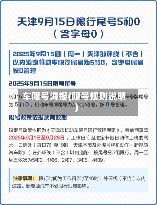 车限号海报(限号规则说明)-第3张图片