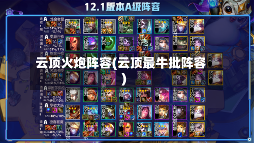 云顶火炮阵容(云顶最牛批阵容)