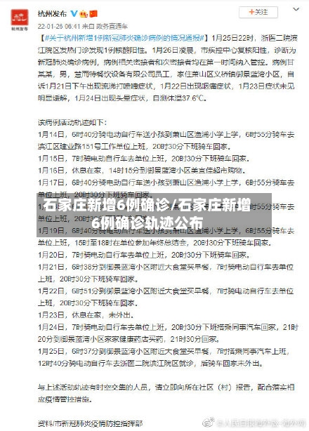 石家庄新增6例确诊/石家庄新增6例确诊轨迹公布-第2张图片