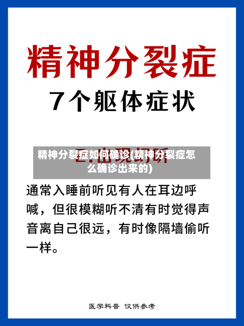精神分裂症如何确诊(精神分裂症怎么确诊出来的)