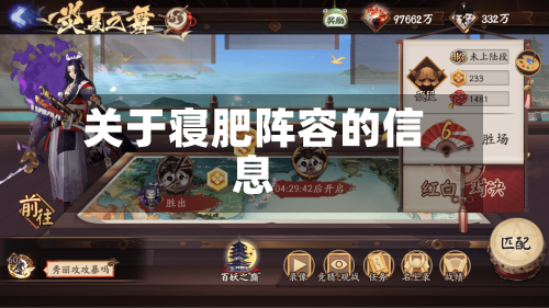 关于寝肥阵容的信息-第2张图片