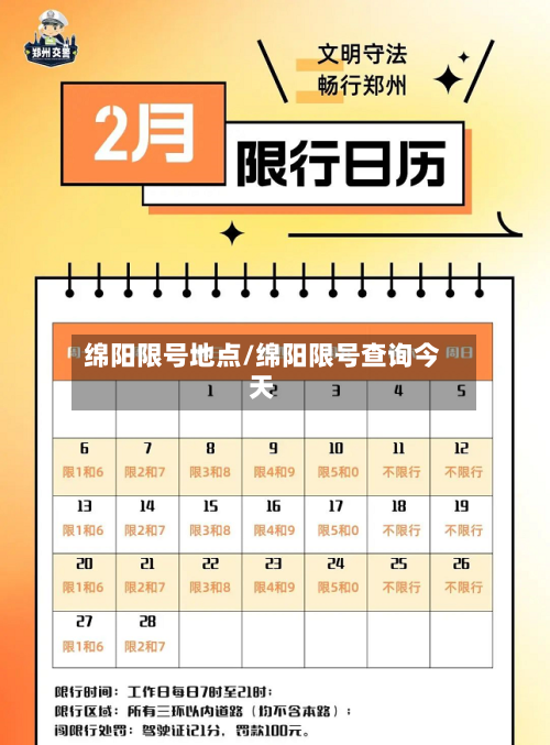 绵阳限号地点/绵阳限号查询今天