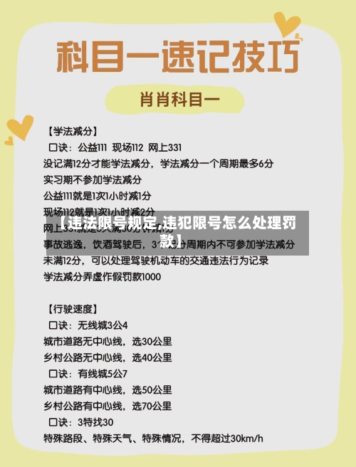 【违法限号规定,违犯限号怎么处理罚款】
