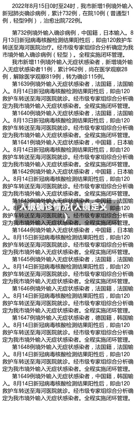 入境确诊情况(入境定义)