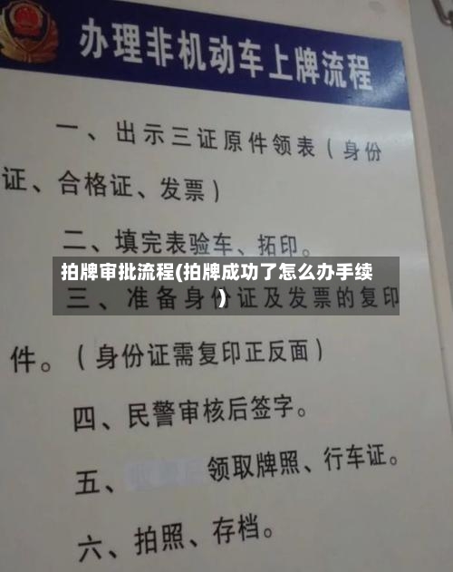拍牌审批流程(拍牌成功了怎么办手续)