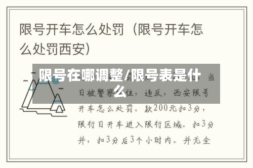 限号在哪调整/限号表是什么-第3张图片