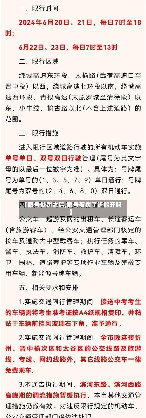 【限号处罚之后,限号被罚了还能开吗】-第3张图片