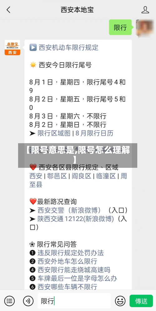 【限号意思是,限号怎么理解】