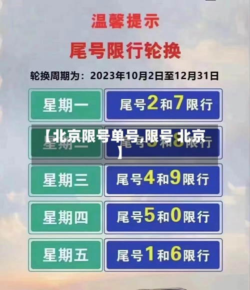 【北京限号单号,限号 北京】-第2张图片