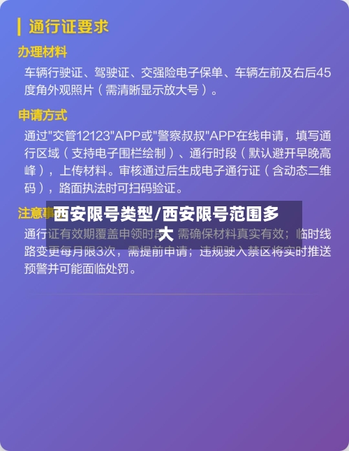 西安限号类型/西安限号范围多大-第3张图片