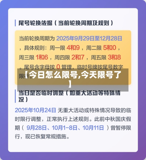 【今日怎么限号,今天限号了】-第2张图片