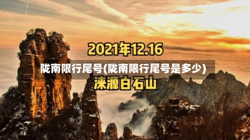 陇南限行尾号(陇南限行尾号是多少)-第2张图片