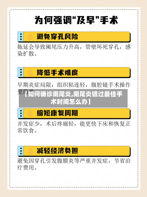 【如何确诊阑尾炎,阑尾炎错过最佳手术时间怎么办】