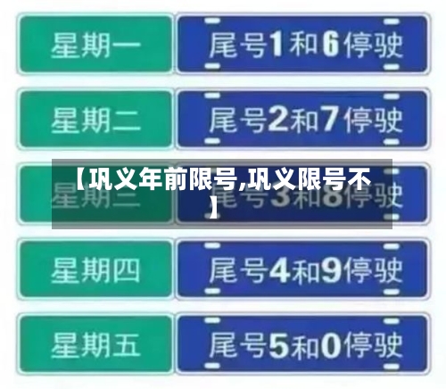 【巩义年前限号,巩义限号不】