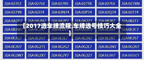 【2017选车牌流程,车牌选号技巧大全】-第2张图片