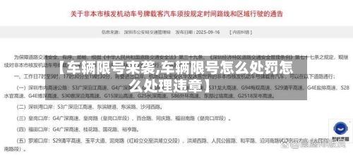 【车辆限号来袭,车辆限号怎么处罚怎么处理违章】-第2张图片