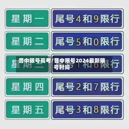 晋中限号高考/晋中限号2024最新限号时间-第2张图片